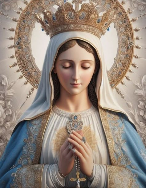 Biblical Pictures, Immaculate Conception Of Mary, Roman Catholic Art, Mother Mary Pictures, Catholic Artwork, Virgin Mary Tattoo, Blessed Mother Statue, Mary Tattoo, Virgin Mary Art