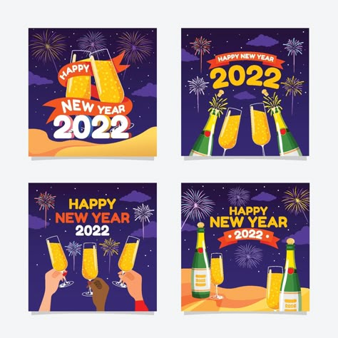 2022 New Year Party Celebration Happy New Year Pubmat, New Year Pubmat, Party Design Ideas, Template Text, Poster Design Layout, Social Media Post Ideas, New Year Sale, Sketch Journal, Instagram Feeds