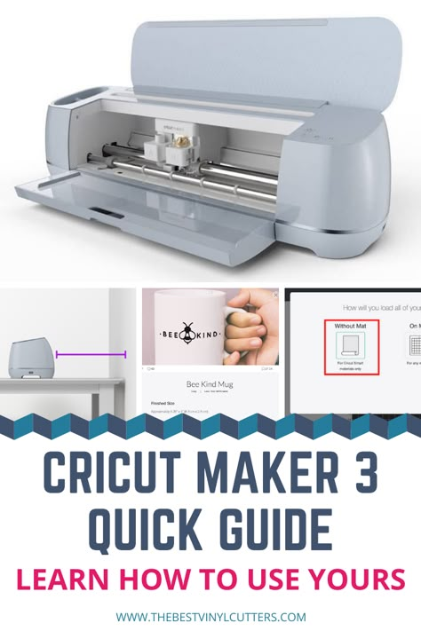 Step By Step Cricut Instructions, How To Use The Cricut Maker, Cricut Maker 3 Blades Guide, How To Use Cricket Machine, Diy Cricut Maker 3 Projects, Cricut Maker Accessories, Circuit Maker 3 Project Ideas, Cricut Maker Beginner, Cricut Maker Projects Beginner Vinyl