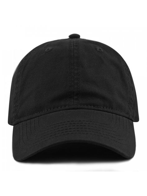 Hats & Caps, Men's Hats & Caps, Baseball Caps,100% Cotton Canvas 6-Panel Low-Profile Adjustable Dad Baseball Cap - Black - CY180DLZY3N  #menscaps #menshats #menstyle #mensoutfits #caps #hats #Baseball Caps Black Dad Hat, Hat Mockup, Face Cap, Cap Mockup, Hats Style, Hats Baseball Caps, Caps For Men, Hats Baseball, Black Baseball Cap