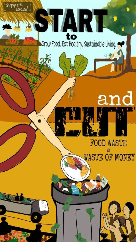 Dont Waste Food Drawing, Save Food Poster Drawing, Don't Waste Food Poster, Food Security Poster, Waste Management Poster, Waste Management Projects, Save Food Poster, Food Waste Poster, Food Waste Project