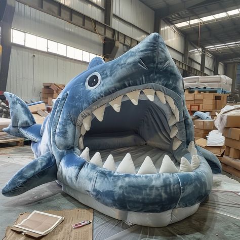 Shark bed design. Rate it 1-10!⁠ Design by @designideahub⁠ ⁠ ▶️ Share this with someone who would love this.⁠ ⁠ #productdesign #productdesigner #designinspiration #designinspirations #innovativedesign Shark Room Aesthetic, Cute Shark Stuff, Shark Room Decor, Shark Design, Shark Interior Design, Shark Things, Shark Items, Shark Crafts, Shark Ceiling Decoration