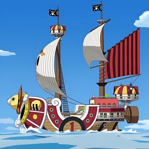 1000 Sunny One Piece, One Piece Sunny Ship, The Thousand Sunny, Monkey D Garp, Thousand Sunny, 3d Reference, Island Adventure, Blue Origin, One Piece Oc