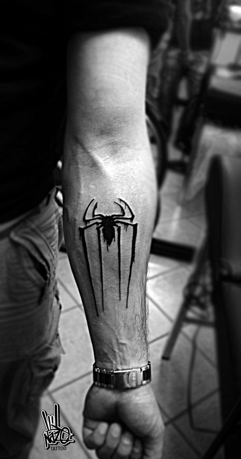 #spiderman #logo #tattoo Follow me on www.fb.com/nazo.one Hero Tattoo, Spiderman Tattoo, Comic Tattoo, Marvel Tattoos, Custom Temporary Tattoos, Meaningful Tattoo, Spider Tattoo, Temporary Tattoo Designs, Fake Tattoos