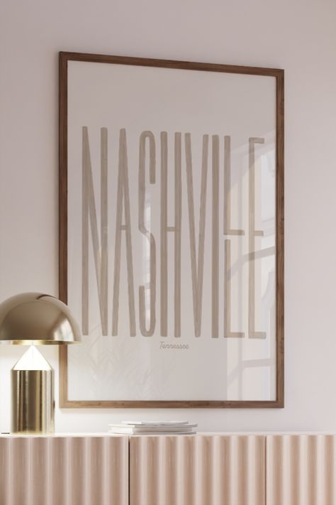 Nashville Condo Decor, Modern Nashville Home, Nashville Living Room, Nashville Inspired Decor, Nashville Airbnb Decor, Nashville Wall Art, Nashville Apartment Aesthetic, Cowgirl House, Nashville Airbnb