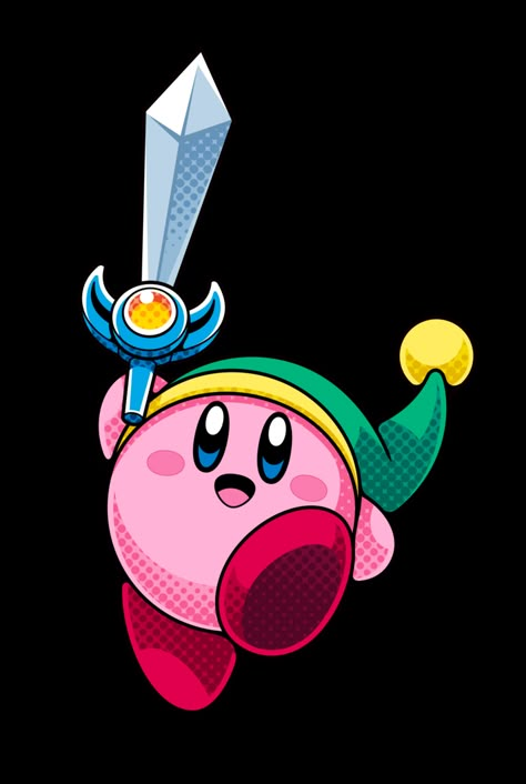 Sword Kirby - Kirby Battle Royale Mini Toile, Kirby Nintendo, Kirby Character, Images Kawaii, Kirby Art, Nintendo Characters, Nintendo Art, Mario Art, Battle Royale