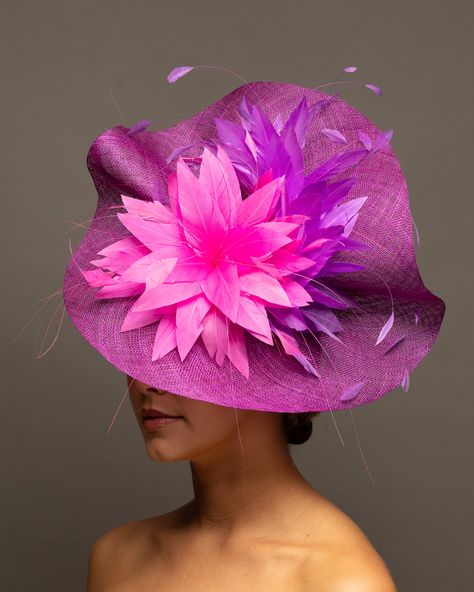 This product is designed & created by The Hat Girls Fascinator Styles, Kentucky Derby Hats Diy, Turban Headband Tutorial, Hair Styles With Hats, Derby Hats Diy, Fascinator Hats Outfit, Bride Fascinator, How To Make Hats, Philip Treacy Hats