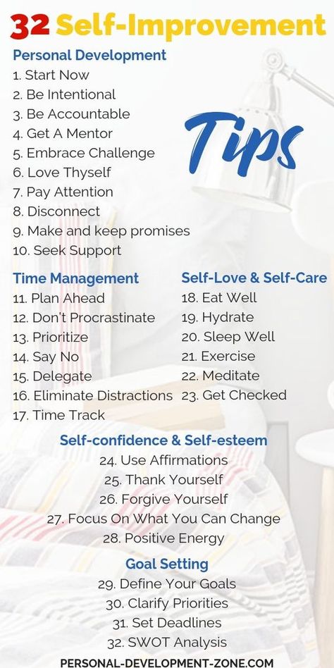 Self-improvements for success. Start today for amazing results tomorrow! Self Improvement | Tips | Personal Development | Self Confidence | Self Worth | Self Love tips #selfimprovement #personaldevelopment #success #selfconfidence #selfworth #selflove #goodhabits Success In Life, Personality Development, Love Tips, Self Worth, Self Care Activities, Good Habits, Start Today, Self Care Routine, Blog Tips