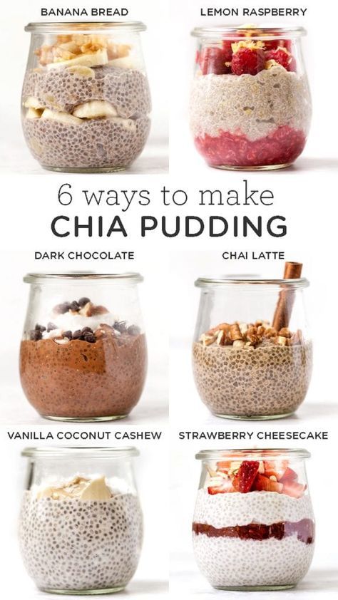 6 Ways to Make Healthy Chia Pudding - Simply Quinoa Healthy Chia Pudding, Pudding Recipes Healthy, Pudding Recept, Recipes Pudding, Chia Pudding Recipes Healthy, بذور الشيا, Chia Recipes, Chia Seed Recipes Pudding, Chia Recipe