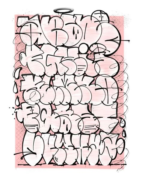 Graffiti Piece Letters, Graffiti Piece Alphabet, Fonts Bubble, Alphabet Prints, Graffiti Lettering Alphabet, Graffiti Wildstyle, Graffiti Art Letters, Graffiti Text, Bubble Font