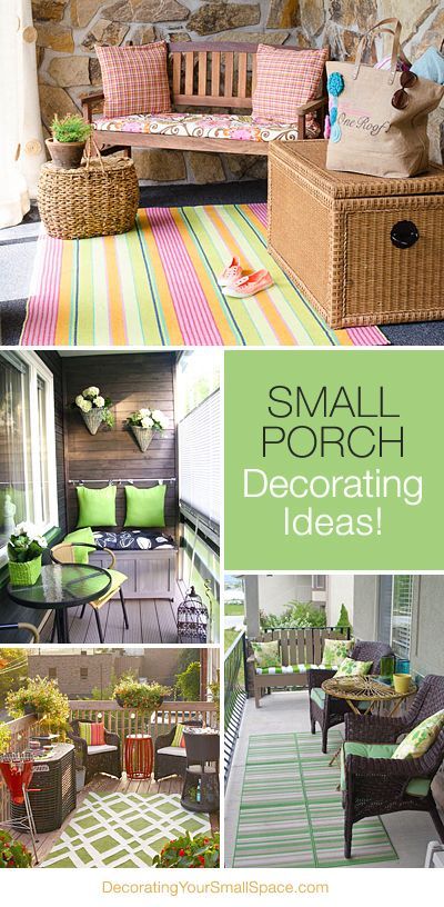 Small Porch Decorating Ideas, Small Porch Decorating, Small Porch, Cheap Garden, Deco Champetre, Porch Decorating Ideas, Ideas For The Garden, Small Porches, Front Porches