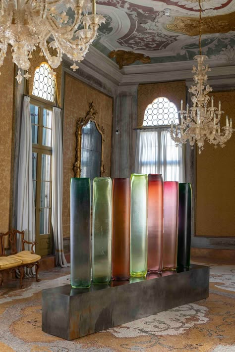 The Most Inventive Examples of Murano Glass Seen at the Venice Glass Fair | Architectural Digest Venetian Glass Chandelier, Glass Blowing At Home, Venice Moodboard, Venice Trip, Venice Glass, Murano Venice, Colorful Lamps, Elegant Living Room Decor, Murano Art