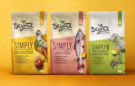 Purina ‘Beyond’ on Packaging of the World - Creative Package Design Gallery Packaging Redesign, Pet Food Packaging, Brand Packaging Design, Natural Pet Food, Food Package, Food World, Food Advertising, Packaged Food, Food Packaging Design