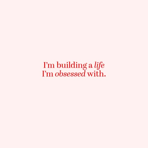 I’m building a life I’m obsessed with. ✨ Designing each day with intention, chasing my dreams, and loving the process. Save this as a reminder to create a life you adore, and share it with someone who’s doing the same.  #BuildingMyDreamLife •	#PositiveVibes •	#IntentionalLiving •	#PersonalGrowth •	#Motivation •	#SelfLoveJourney •	#Empowerment •	#LifeDesign •	#DreamBig •	#Happiness •	#AestheticQuote •	#AestheticWallpaper •	#AestheticPoster Build Quotes Motivation, I Am Creating The Life I Want, My Life Quotes This Is Me, You Live Most Of Your Life In Your Head, Living My Own Life, Start Romanticizing Your Life Quotes, 2025 Era Of Me, I Love Life And Life Loves Me Back, Love The Process Quote