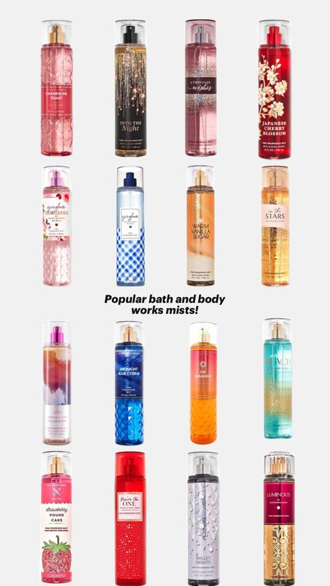 #pinterest #bath #bathandbody #bathandbodyworks #beauty #fragance #mists #bathandbodymists #bathandbodyworksmists #popularbathandbodyworksmists #popularbathandbodyworksproducts #popularperfume #perfume #popularmists #popularperfume #beauty #fyp Bath N Body Works Fragrance, Good Smelling Body Mists, Good Perfumes From Bath And Body Works, Best Smelling Bath And Body Works Perfume, Perfumes And Body Sprays, Bath Body Works Perfume Best, Bath And Body Works Recommendation, Body Lotion That Smells Good, Bath And Body Works Best Perfume