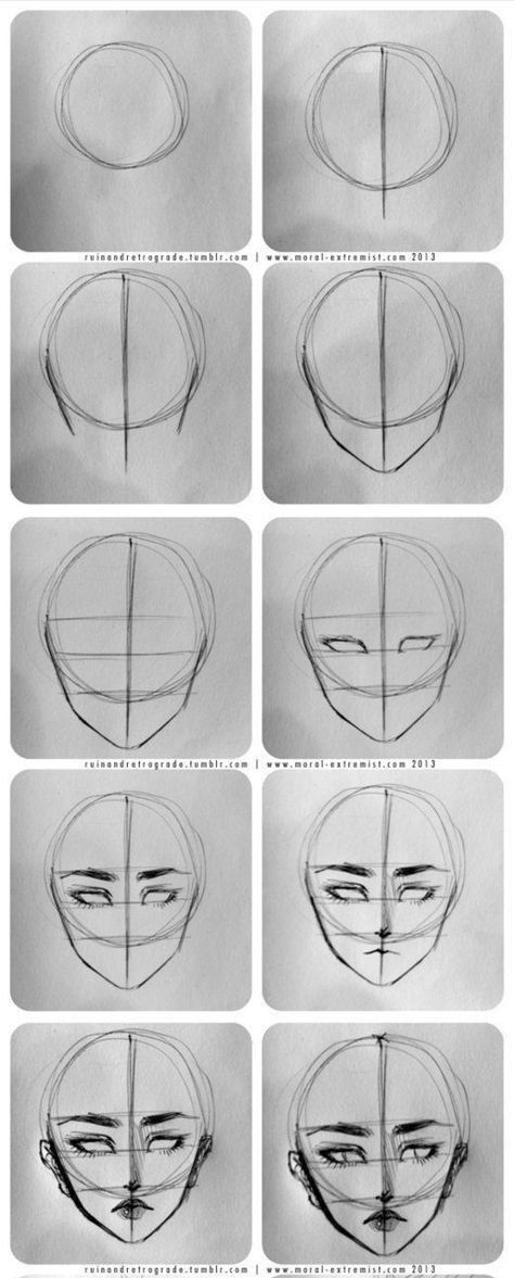 Ako Kresliť, Anime Face, Drawing Tutorial Face, Body Drawing Tutorial, 얼굴 그리기, Drawing Faces, Easy Drawings Sketches, Pencil Art Drawings, Cat Eyes