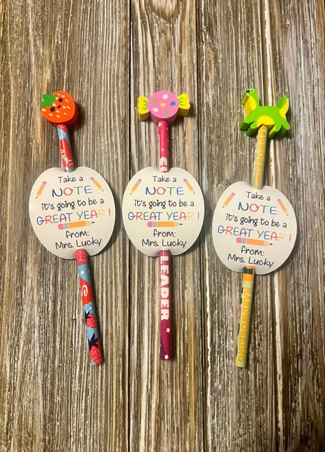 Back To School Pencil Gift, Pencil Gifts For Students, Birthday Pencils, Cute Pencils, Back To School Gifts For Kids, Bts Gifts, Pencil And Eraser, Student Birthday Gifts, Pencil With Eraser