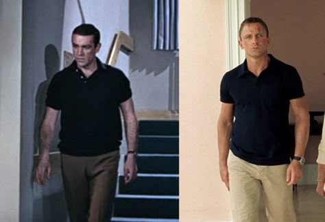 Daniel Craig Casual Style, Daniel Craig Summer Style, James Bond Suit Daniel Craig, James Bond Daniel Craig Outfits, James Bond Lifestyle, Daniel Craig James Bond Style, Men’s Classic Style, James Bond Casual Style, Casual Polo Outfit Men