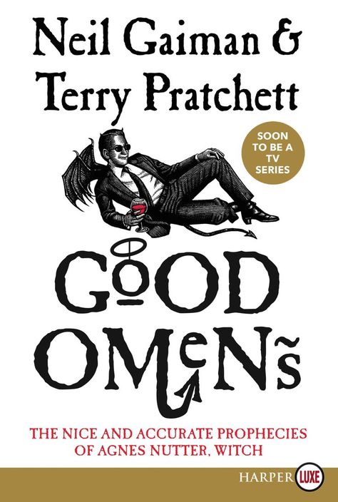 Good Omens Book, Terry Pratchett, Neil Gaiman, Book Nook, Cover Ideas, Book Nooks, Good Omens, Books I Want To Read, Movie Poster