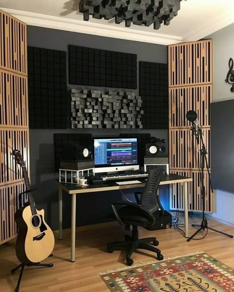 8 Stunning Residential Recording Studios You Can LIVE In Studio Room Design, Home Studio Design, Music Room Design, Home Recording Studio Setup, Recording Studio Setup, Home Studio Ideas, Home Music Rooms, Music Recording Studio, Music Studios