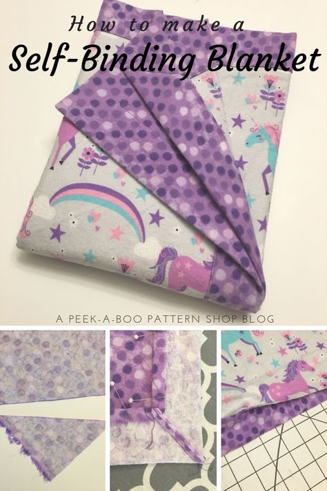 Self Binding Baby Blanket, Diy Sy, Diy Baby Blanket, Flannel Baby Blankets, Patterns Fabric, Sew Ins, Blanket Diy, Baby Sewing Projects, Quilt Binding