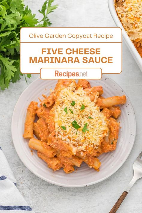 Enjoy the irresistible flavors of our Five Cheese Marinara Sauce Recipe (Olive Garden Copycat). Elevate your pasta nights with this easy-to-make, cheesy delight that'll have your taste buds singing. Say goodbye to store-bought jars and hello to homemade goodness! Visit Recipes.net for the full recipe and more restaurant recipes. Your pasta game will never be the same! Five Cheese Marinara, Copycat Restaurant Recipes Olive Garden, Cheesy Pasta Sauce, Quick Pasta Sauce, Olive Garden Pasta, Cheesy Pasta Recipes, Copycat Recipes Olive Garden, Chorizo Pasta, Cheese Pasta Recipes