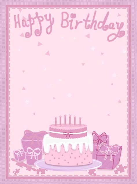 Pink Birthday Background, Birthday Card Background, Birthday Cake Gift, Princess Party Invitations, Party Wallpaper, Pink Girl Birthday, Penguin Birthday, Happy Birthday Princess, Pink Happy Birthday