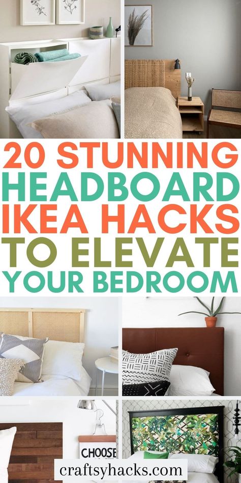 Having a stylish headboard for your bedroom can be more affordable when you customize these IKEA furniture pieces yourself with these IKEA headboard hacks! Try these stylish IKEA hacks and enjoy your new bedroom focal piece. It's a nice way to decorate home. #IKEA #IKEAHacks Ikea Headboard Hack, Nordli Ikea, Trones Ikea, Ikea Mandal, Headboard Hack, Bedroom Headboard Ideas, Ikea Headboard, Ikea Bed Frames, Ikea Hack Bedroom