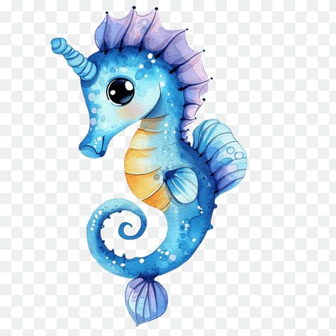 Cute Watercolor Seahorse Clipart Seahorse Clipart, Sea Horses Illustration, Seahorse Cartoon, Watercolor Seahorse, Baby Seahorse, Cute Watercolor, Cartoons Png, Cricut Joy, Web Project