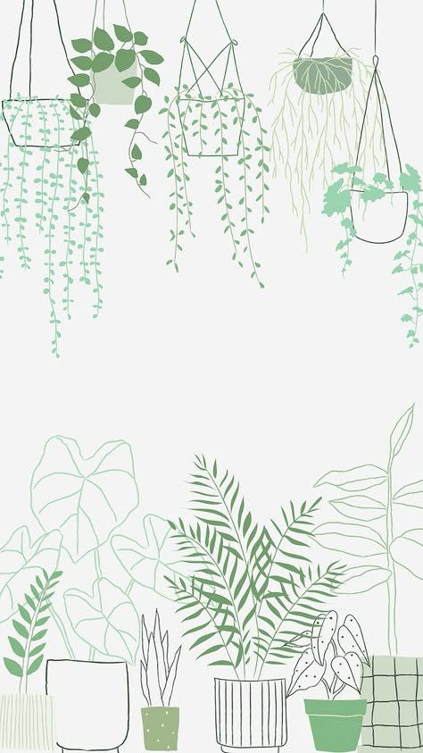 Popular houseplant doodle frame background | free image by rawpixel.com / marinemynt Free Ipad Wallpaper, Plant Png, Plant Doodle, Doodle Background, Sage Green Wallpaper, Doodle Frame, Plant Background, Free Illustration Images, 타이포그래피 포스터 디자인