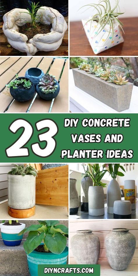 Concrete Planter Boxes, Concrete Molds Diy, Garden Planters Diy, Diy Cement Planters, Concrete Succulent Planters, Concrete Plant Pots, Cement Flower Pots, Diy Concrete Planters, Plant Pot Diy