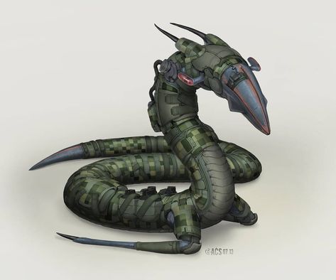 Commission - Galkgrokst Infantry by Shimmering-Sword on DeviantArt Snake Alien, Alien Soldier, Alien Comic, Spec Evo, Alien 2, Alien Species, Body Horror, Alien Concept, Alien Races