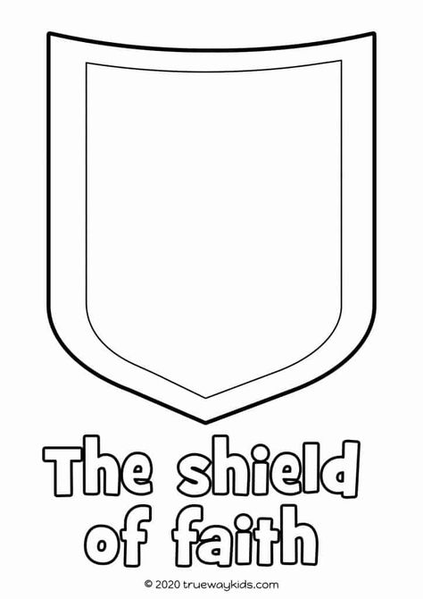 Shield Of Faith Coloring Page Armor God For Kids Sketch Coloring Page