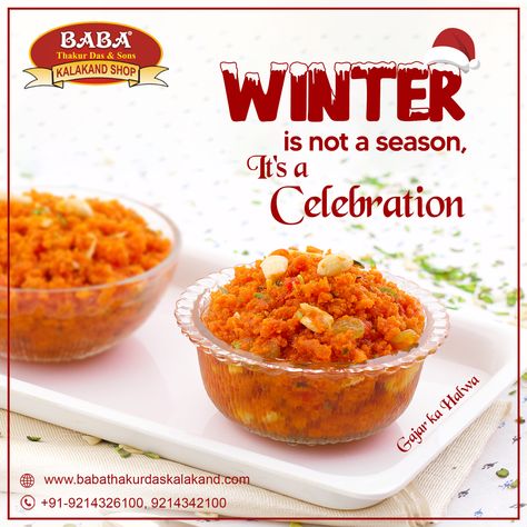 Are you ready to eat #GajarKaHalwa this winter? 🌐 babathakurdaskalakand.com 📞+91-9214326100 📞+91-9214342100 #yum #sweetshop #hot #warm #winterseason #dessert #tastyfood #tastytreats #food #foodie #foodstagram #foodforfoodies #mithai #BabaThakurDasAndSons Winter Food Creative Ads, Sweets Creative Ads, New Year Post, Social Media Posting, Food Template, Hair Logo, Instagram Template Design, Food Poster Design, Posters Design