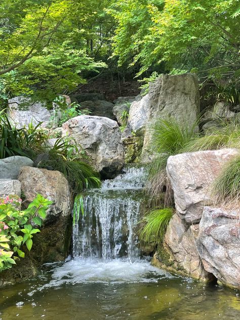 Rocks And Waterfall, Small Waterfall Aesthetic, Forest Pond Art, River With Waterfall, Waterfall Reference Photo, Waterfall Landscape Photography, Landscape Photography Nature Forests, Landscape Reference Photos Nature, Waterfall Reference