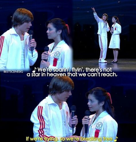 🎶Were breaking free.. Ohhhhh🎶 High School Musical Funny Pictures, Troy High School Musical, High School Musical Chad And Ryan, High School Musical 3 Troy And Gabriella, Breaking Free High School Musical, High School Musical Quotes, Gabriela Montez, High School Musical Whisper, Zac And Vanessa