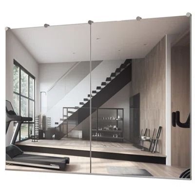 House of Hampton® Jersey Octagon Frameless Wall Mirror | Wayfair Dance Studio Mirror, Mirror Home Gym, Flex Space Ideas, Gym Mirror Wall, Home Gym Mirror, Posture Alignment, Studio Mirror, Mirror Dance, Home Gym Mirrors