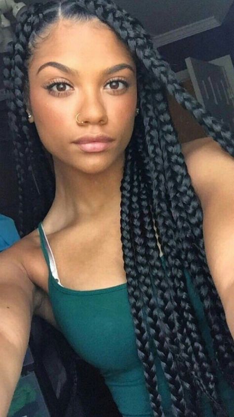 Jumbo Box Braids Styles, Trendy We Fryzurach, Blonde Box Braids, Big Box Braids, Jumbo Box Braids, Makeup Tip, Long Box Braids, Braids Twist, Box Braids Styling