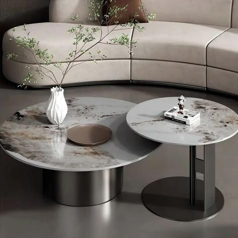 European Center Table Design in Golden and Nickel PVD Coating on Stainless Steel 304 Frame Affordable Coffee Tables, Copper Coffee Table, Centre Table Design, Round Coffee Table Living Room, Small Round Side Table, Round Coffee Table Sets, Center Table Living Room, Luxury Coffee Table, Luxury Coffee