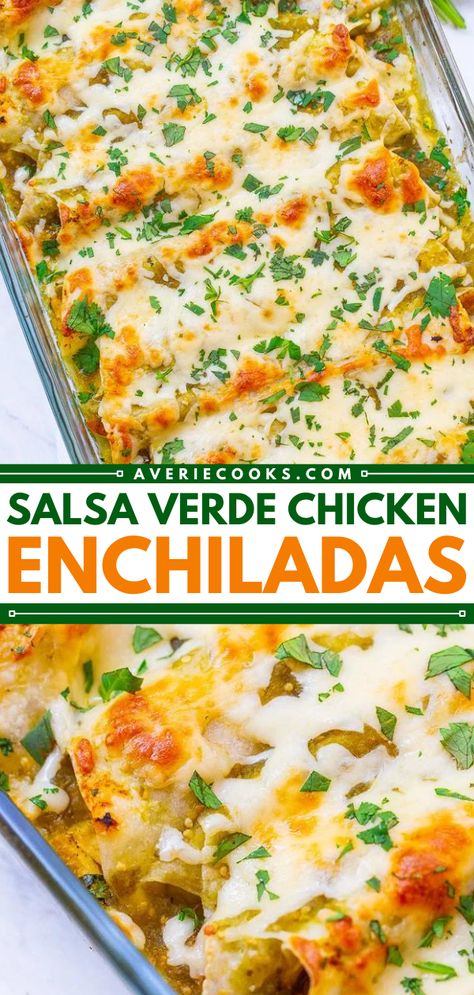 Smothered Beef Burritos, Chicken Salsa Verde, Verde Chicken Enchiladas, Verde Enchiladas, Salsa Verde Chicken Enchiladas, Chicken Enchiladas Verde, Baked Chicken Recipes Oven, Easy Chicken Recipes For Dinner, Chicken Salsa