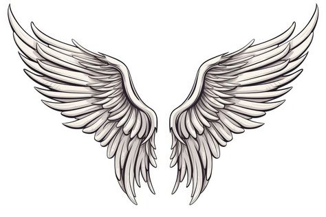 Drawing sketch angel bird.  | premium image by rawpixel.com / Sasi Birds Wings Drawing, Angel Wing Sketch, Angle Wings Draw, Eagle Wings Drawing, Angel Wings Sketch, Angel Wings And Halo Drawing, Detailed Wings Drawing, Angel Wing Line Drawing, Sketch Angel