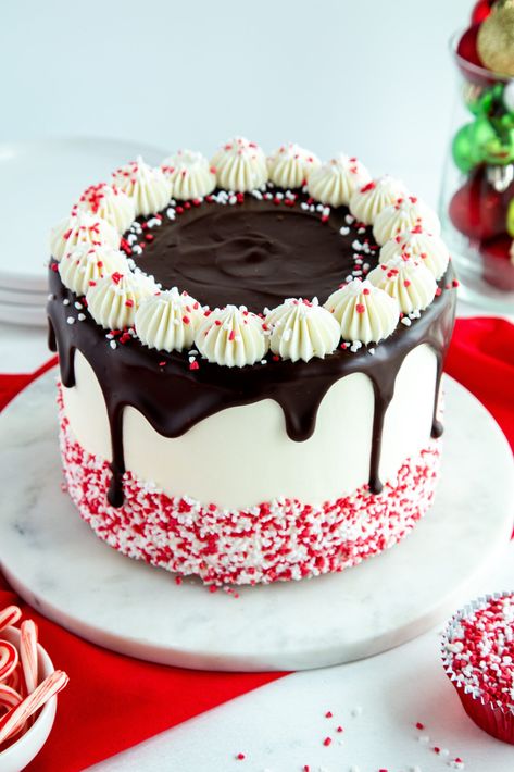 Chocolate Peppermint Cake Peppermint Buttercream Frosting, Moist Dark Chocolate Cake, Recipes For Desserts Easy, Cake Me Home Tonight, White Almond Cakes, Peppermint Buttercream, Chocolate Peppermint Cake, Chocolate Cake Layers, Brownies Cheesecake