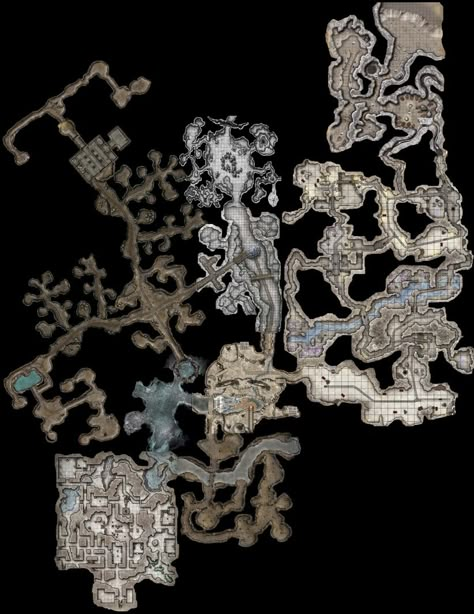 Mine Dungeon Map, Dnd Mountain City Map, Dnd Mines Map, Mine Dnd Map, Mine Map Dnd, Mine Battlemap, Mine Map, Dungeons And Dragons Maps, Mega Dungeon