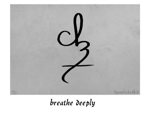 Tools for Creativity and Body-Mind Wellness — byewitchedkid: breathe deeply; A sigil for... Sigil Athenaeum, Breathe Symbol, Sanskrit Tattoo, 4 Tattoo, Inspiration Tattoos, Disney Tattoo, Symbol Tattoos, Boy Tattoos, Symbolic Tattoos