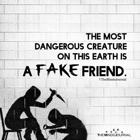 The Most Dangerous Creature On This Earth Is A Fake Friend Worst Friend Ever Quotes, Avoid Fake People Quotes, Backstabbers Quotes Fake Friends, I Hate Fake People, Hating People, Fake Best Friends, Backstabbing Friends, Fake Friendship Quotes, Fake Friendship