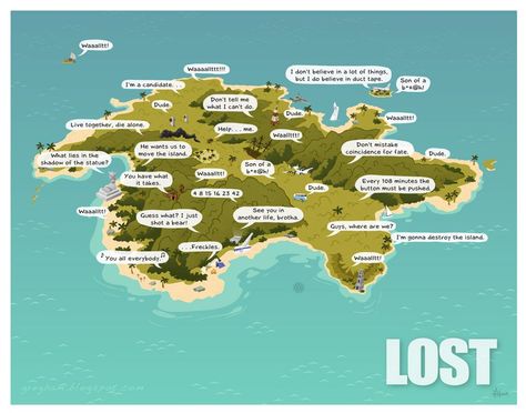 A Quotable Island/Lost Lost Tv Series, Island Quotes, Lost Island, Lost Tv Show, Lost Quotes, Lets Get Lost, Live Together, Island Map, In Another Life