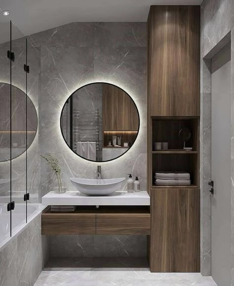 Design Interior Baie, Design Interior Modern, Bathroom Inspiration Modern, Bathroom Decor Luxury, Washroom Design, Small Bathroom Makeover, Bathroom Design Inspiration, Bathroom Design Decor, Toilet Design