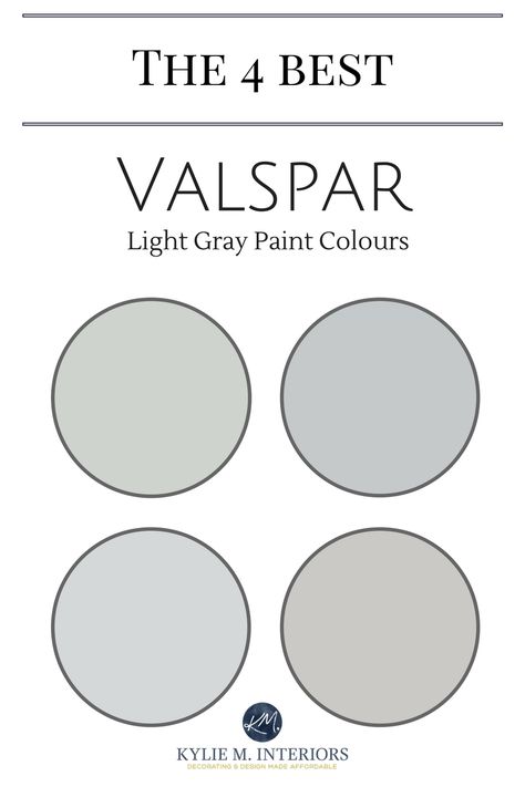 Valspar Paint: 4 Best Light Gray Paint Colours Valspar Gray Paint, Valspar Paint Colors Gray, Valspar Gray, Paint Colors Valspar, Interior Paint Colors For Living Room, Valspar Paint Colors, Best Gray Paint, Light Grey Paint Colors, Gray Paint Colors