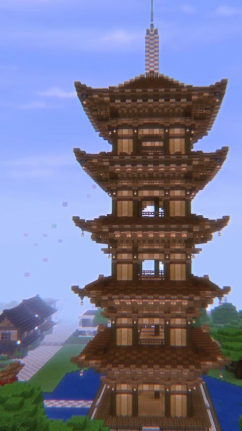 Japanese Temple Minecraft Builds, Tokyo Minecraft, Japanese Tower Minecraft, Minecraft Japanese Temple, Minecraft Genshin Impact, Minecraft Genshin, Antarctic Empire, Japanese Minecraft Builds, Asian Buildings