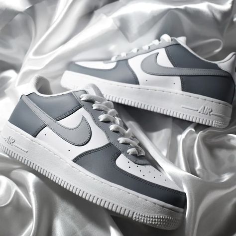 Nike Air Force 1 Gray, Gray Air Force 1, Shoe Custom, Nike Gifts, Custom Nike Air Force 1, Custom Nike Air Force, Af1 Custom, Custom Af1, Nike Shoes Air Force